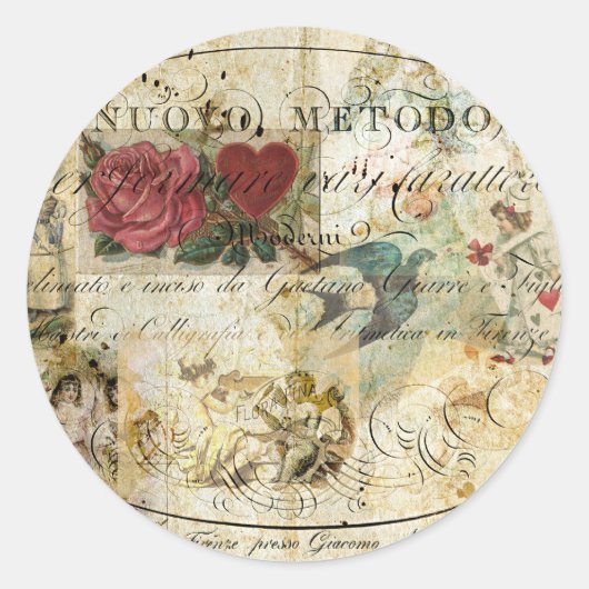 Vogel in de hand ronde sticker (Voorkant)