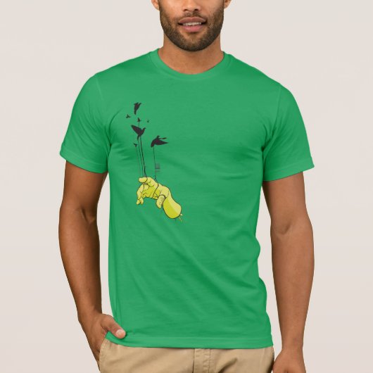 Vogel in de hand t-shirt (Voorkant)