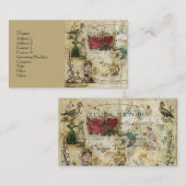 Vogel in de hand visitekaartje (Voorkant / Achterkant)