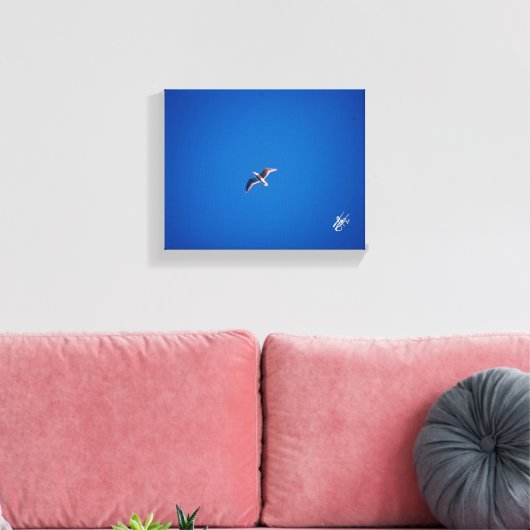 Vogel in de lucht #2 canvas afdruk (Insitu (Woonkamer))