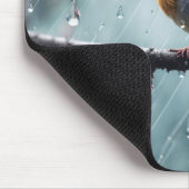 Vogel in de regen muismat (Hoek)