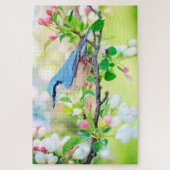 vogel in de voorjaarspuzzel legpuzzel (Verticaal)