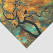 Vogel in een boom met prachtige Sky-ontkoppeling Tissuepapier (Detail)