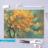 Vogel in een boom met prachtige Sky-ontkoppeling Tissuepapier (Craft)