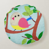 Vogel in een boom rond kussen (Achterkant)