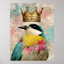 Vogel in een Crown Collage
