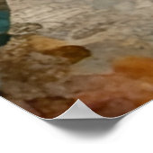 Vogel in een Crown Mixed Media Collage Poster (Hoek)