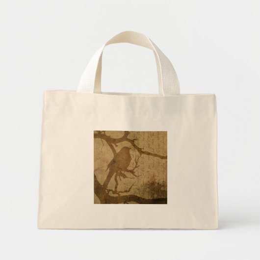 Vogel in een filiaal mini tote bag (Voorkant)