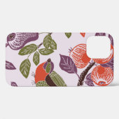 vogel in een fruittuin, naadloos patroon Case-Mate iPhone case (Achterkant (horizontaal))