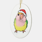 vogel in een pet keramisch ornament (Links)