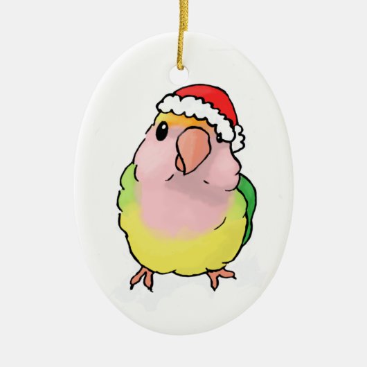 vogel in een pet keramisch ornament (Voorkant)