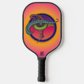 Vogel in een pet pickleball paddle (Achterkant)