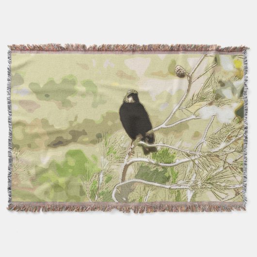 Vogel in een ringbandje deken (Voorkant)