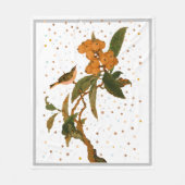 Vogel in een Sierkussen van fruitbomen Fleece Deken (Voorkant)