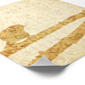 Vogel in een tak poster (Hoek)