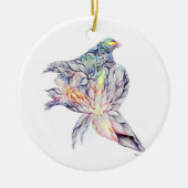 Vogel in haar nest keramisch ornament (Voorkant)