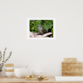 Vogel in handdruk poster (Keuken)