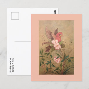 Vogel in het Briefkaart Flowers