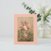 Vogel in het Briefkaart Flowers (Staand voorkant)