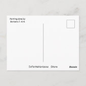 Vogel in het Briefkaart Flowers (Achterkant)