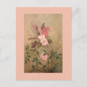 Vogel in het Briefkaart Flowers (Voorkant)