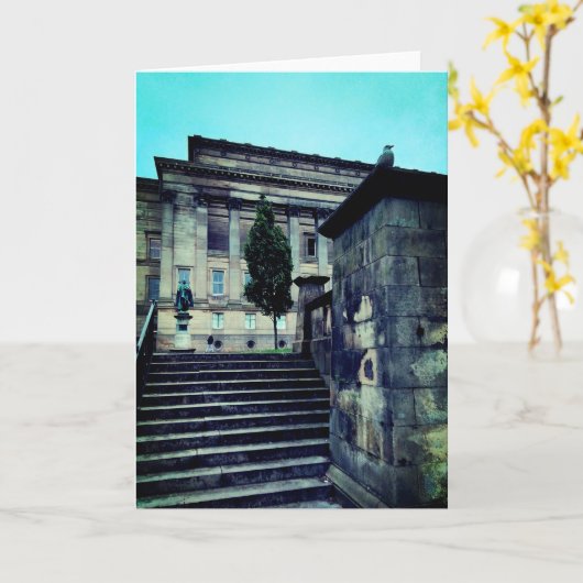 Vogel, in het park kaart (Gele Bloem)