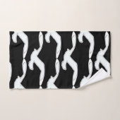 Vogel in het vluchtbad Accessoire Zwart Bad Handdoek (Handdoek)