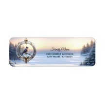 Vogel in Kerst Ornament Retouradres