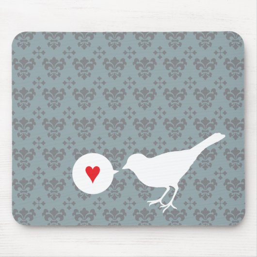 Vogel in Love Mousepad Muismat (Voorkant)