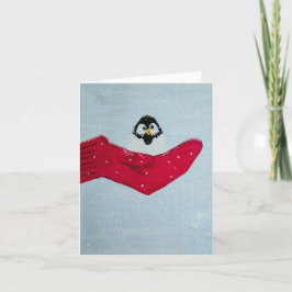 Vogel in Mitten Feestdagen Kaart