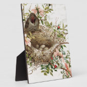  vogel in nestdierafdrukken fotoplaat (Zijkant)