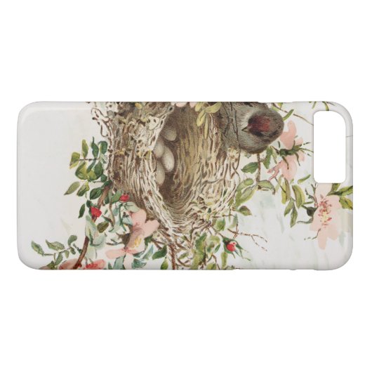  vogel in nestdierprintiPhone 8/7 Hoesjes (Achterkant (Horizontaal))