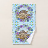 Vogel in nestkeukenset bad handdoek (Handdoek)