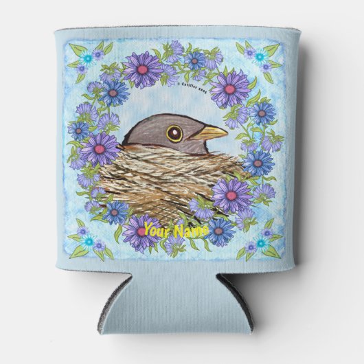 Vogel in nestkoelbox blikjeskoeler (Voorkant)