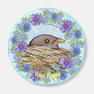 Vogel in nestmagneet magneet