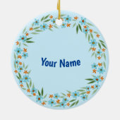 Vogel in nestornament keramisch ornament (Achterkant)