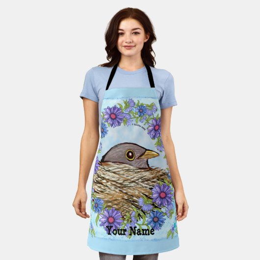 Vogel in nestschort schort (Gedragen)
