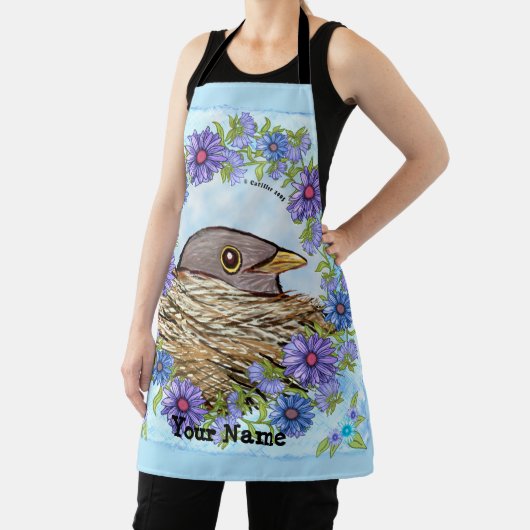 Vogel in nestschort schort (Insitu)