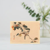 Vogel in PersimmonTree Briefkaart (Staand voorkant)