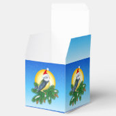 Vogel in Santa Hat Bedankdoosjes (Geopend)