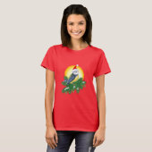Vogel in Santa Hat T-shirt (Voorkant volledig)