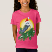Vogel in Santa Hat T-shirt (Voorkant)