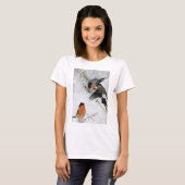 Vogel in sneeuw, Bruno Liljefors T-shirt (Voorkant volledig)