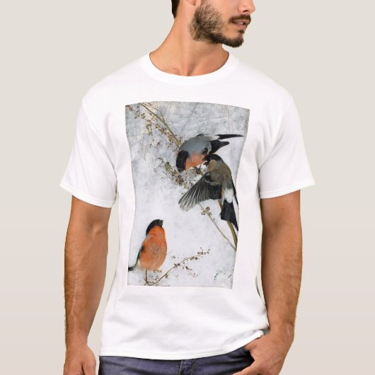 Vogel in sneeuw, Bruno Liljefors T-shirt (Voorkant)