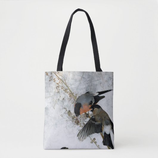 Vogel in sneeuw, Bruno Liljefors Tote Bag (Voorkant)