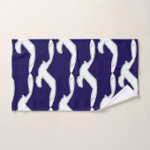 Vogel in Vliegbad Accessoire Marine Blauw Bad Handdoek (Handdoek)