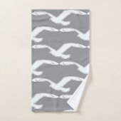Vogel in vlucht badaccessoire donkergrijs bad handdoek (Handdoek)