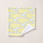 Vogel in vlucht badaccessoire geel    bad handdoek (Wasdoekje)