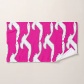 Vogel in vlucht badaccessoire heet roze bad handdoek (Handdoek)
