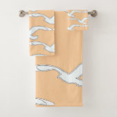 Vogel in Vlucht Badaccessoire Perzik     Bad Handdoek (Insitu)